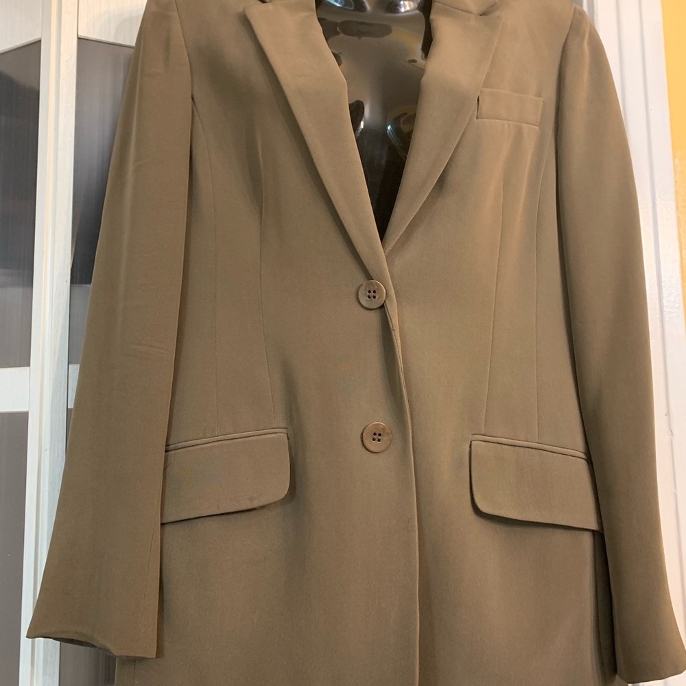 splendid blazer Jones NY kaki colour, made of silk, size 10p